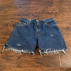 Levi 550 Distressed Denim Shorts